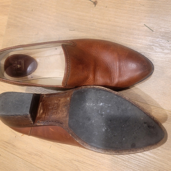 Frye Brown Leather Loafers Classic Flats - Picture 3 of 3